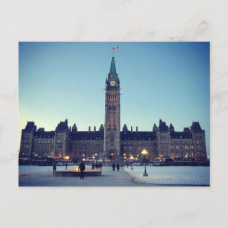 Das Parlament am kalten, knackigen Tag Feiertagspostkarte