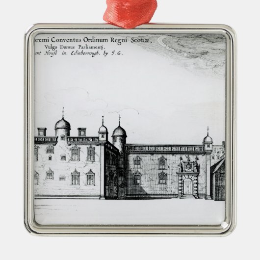 Das Parlament bringen in Edinburgh unter Silbernes Ornament (Vorne)