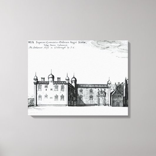 Das Parlament in Edinburgh Leinwanddruck (Vorderseite)