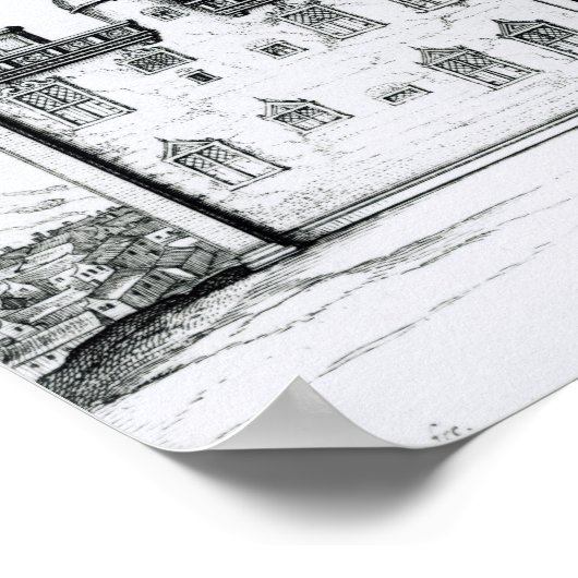 Das Parlament in Edinburgh Poster (Ecke)