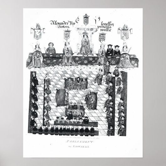 Das Parlament von Edward I Poster (Vorne)