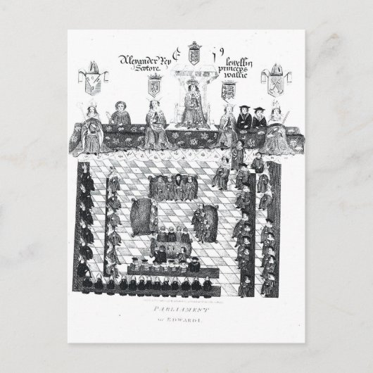 Das Parlament von Edward I Postkarte (Vorderseite)