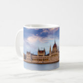 Das Parlamentsgebäude in Budapest an der Donau Kaf Kaffeetasse (Vorderseite Links)