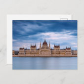 Das Parlamentsgebäude in Budapest an der Donau Pos Postkarte (Vorne/Hinten)