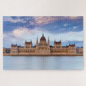 Das Parlamentsgebäude in Budapest an der Donau Puz Puzzle (Horizontal)