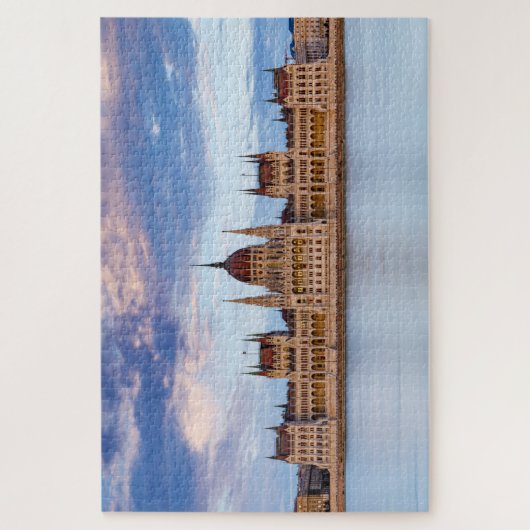 Das Parlamentsgebäude in Budapest an der Donau Puz Puzzle (Vertikal)