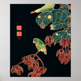 Das Paroquet von Ito Jakuchu (ca. 1900) Poster