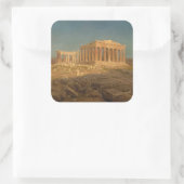 Das Parthenon Quadratischer Aufkleber (Tasche)