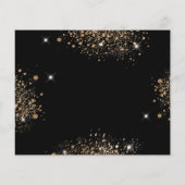 Das Party aus Quineanera Save the Date für Schwarz Flyer (Hinten)