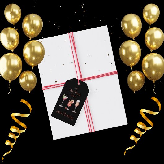 Das Party beginnt Erwachsene 40. Geburtstag lassen Geschenkanhänger