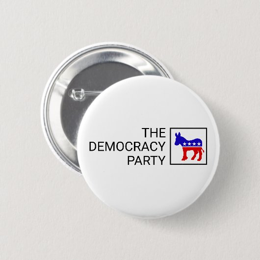 Das Party Demokratie Button (Vorne & Hinten)
