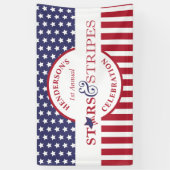 Das Party der amerikanischen Flagge ist rot-weiß u Banner (Vertikal)