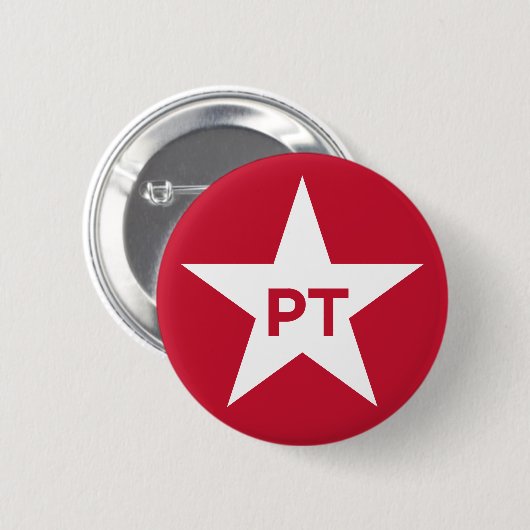 Das Party der Arbeitskräfte (Brasilien) Button (Vorne & Hinten)