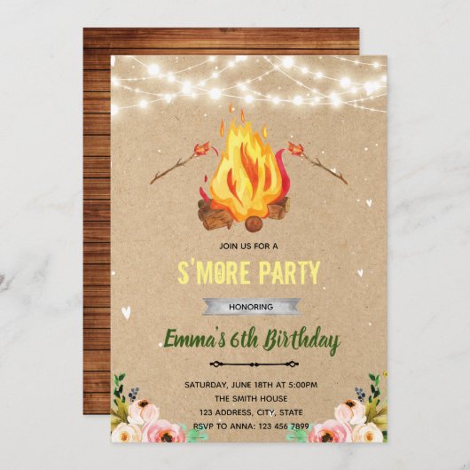 Das Party der blutigen Grillen Einladung (Vorne/Hinten)