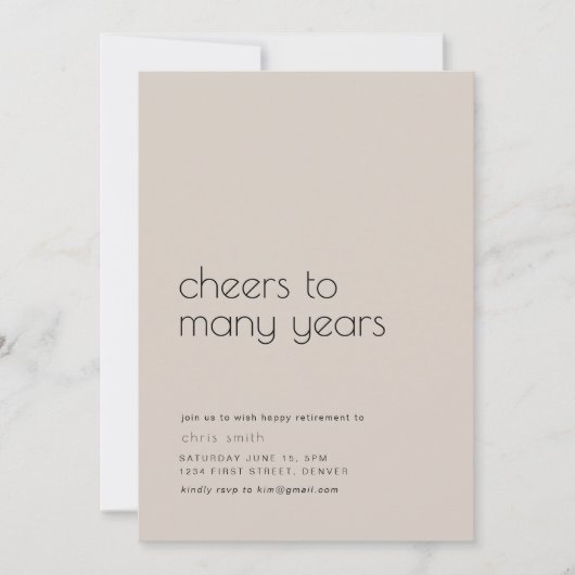 Das Party der einfachen Altersversorgung für viele Einladung (Vorderseite)