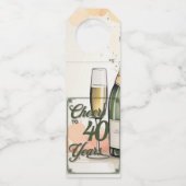 Das Party der Jahre Flaschenanhänger (Rückseite)