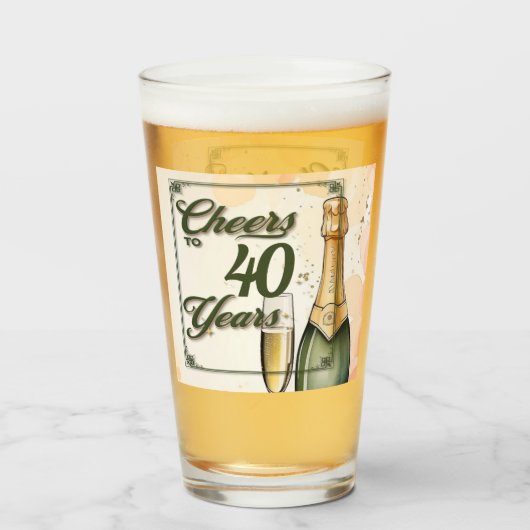 Das Party der Jahre Glas (Rückseite (gefüllt))