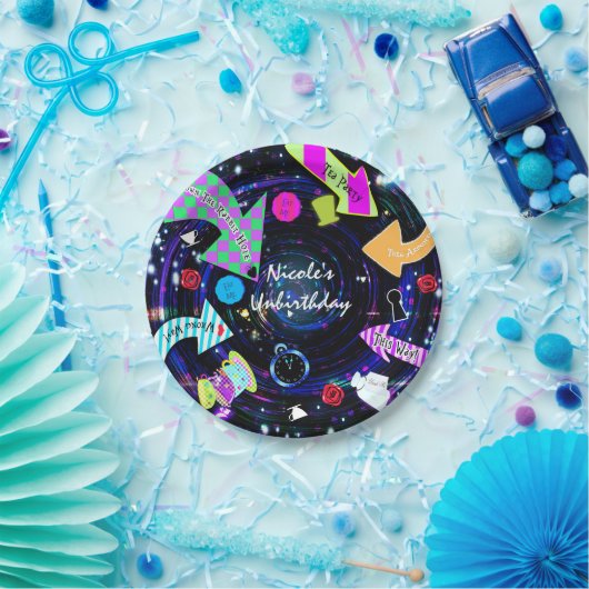 Das Party der Kaninchenloch-Alice im Wunderland Pappteller (Party)