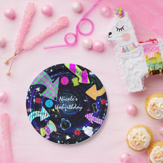 Das Party der Kaninchenloch-Alice im Wunderland Pappteller (Party)