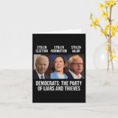 Das Party der Lügner und Diebe unterstützt Präside Karte (Gelbe Blume)