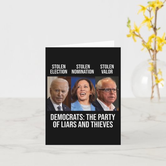 Das Party der Lügner und Diebe unterstützt Präside Karte (Gelbe Blume)