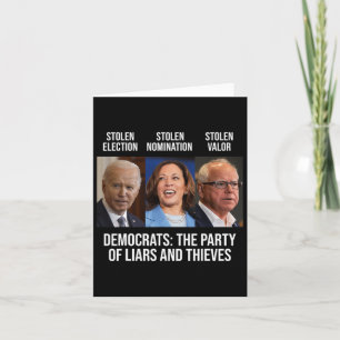 Das Party der Lügner und Diebe unterstützt Präside Karte