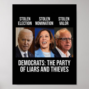 Das Party der Lügner und Diebe unterstützt Präside Poster