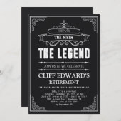 Das Party "Der Mensch der Mythos und die Legende d Einladung (Vorne/Hinten)