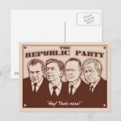 Das Party der Republik Postkarte (Vorne/Hinten)
