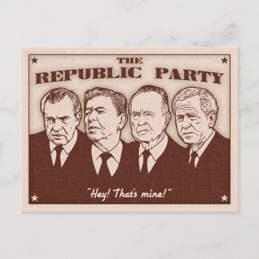Das Party der Republik Postkarte (Vorderseite)