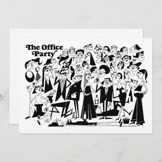 Das Party des Amtes Einladung (Vorne/Hinten)