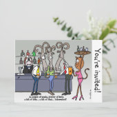 Das Party des Bachelors Einladung (Stehend Vorderseite)