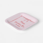 Das Party des benutzerdefinierten Valentinstag rot Pappteller (Gewinkelt)