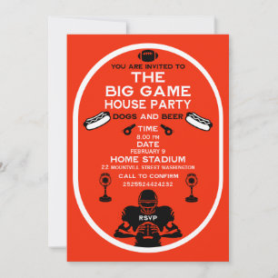 Das Party des Big Game Football House Einladung