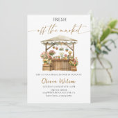 Das Party des Brautparty vom Markt Einladung (Stehend Vorderseite)