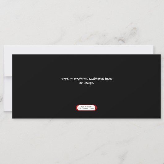 Das Party des defektes Herz-Singles - 9,25"" Einladung (Rückseite)