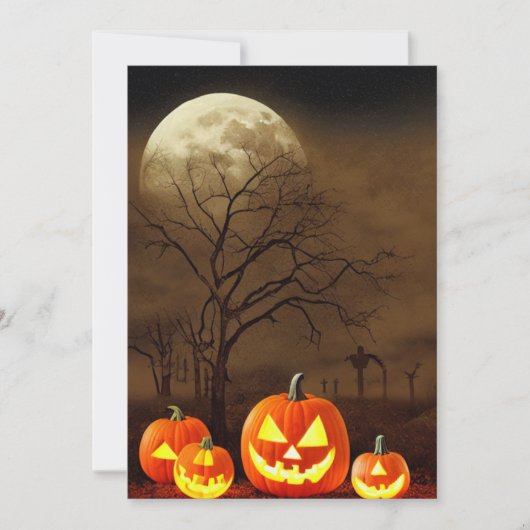 Das Party des grauenhaften Halloween-Friedhofs Einladung (Vorderseite)