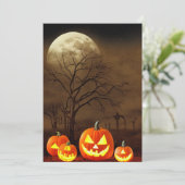 Das Party des grauenhaften Halloween-Friedhofs Einladung (Stehend Vorderseite)