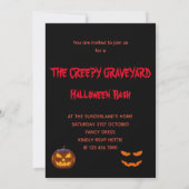 Das Party des grauenhaften Halloween-Friedhofs Einladung (Rückseite)