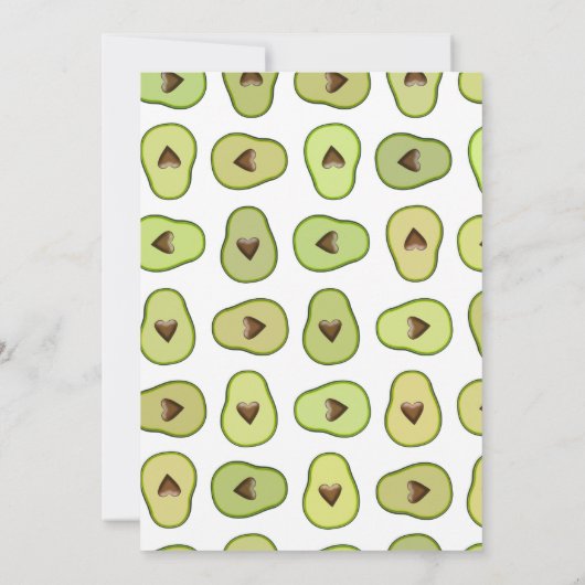 Das Party des heiligen Guacamole Herzens Avocado V Einladung (Rückseite)