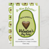 Das Party des heiligen Guacamole Herzens Avocado V Einladung (Vorne/Hinten)