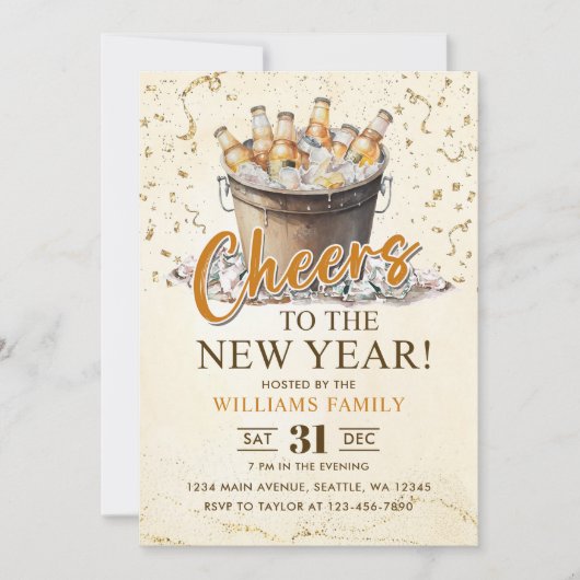 Das Party des Neujahrs Einladung (Vorderseite)