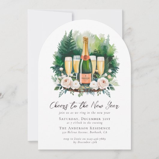 Das Party des Neujahrs Einladung (Vorderseite)