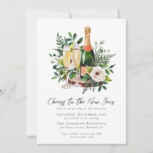 Das Party des Neujahrs Einladung (Vorderseite)