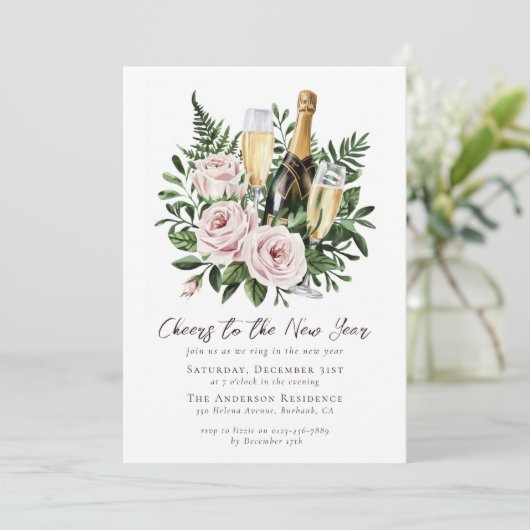 Das Party des Neujahrs Einladung (Stehend Vorderseite)