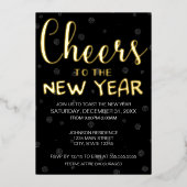 Das Party des Neujahrs Folieneinladung (Vorderseite)