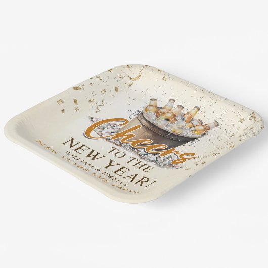 Das Party des Neujahrs Pappteller (Gewinkelt)