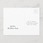 Das Party des Neujahrs Save the Date Frozen-Eisbla Ankündigungspostkarte (Rückseite)