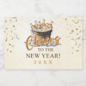 Das Party des Neujahrs Schaumweinetikett (Einzelnes Label)