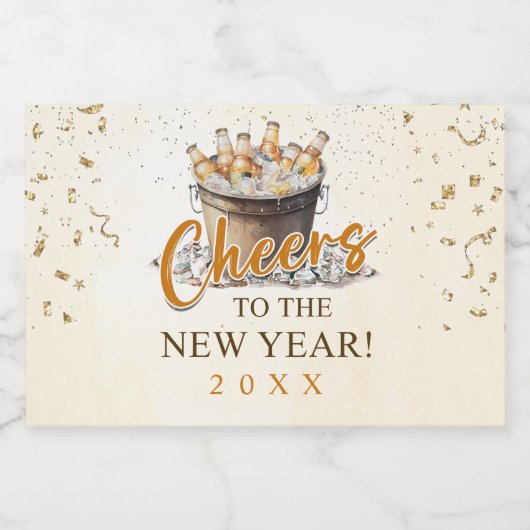 Das Party des Neujahrs Schaumweinetikett (Einzelnes Label)